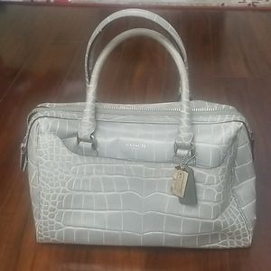 Coach Grey Crocodile Purse with Dust Bag